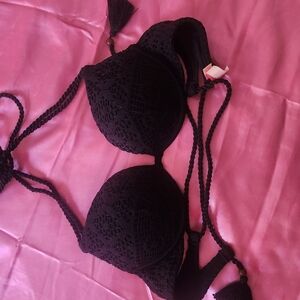 Victoria's Secret Black Bikini Push-Up Top